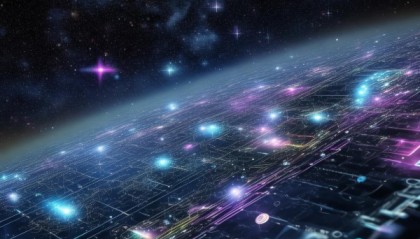 星海交织，信息与科技的光芒四射