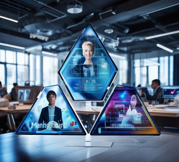 triangular relationship between management and information services in郧西