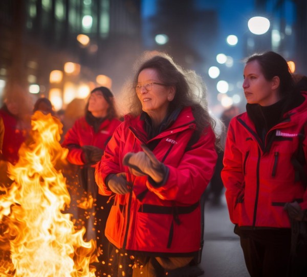 守护在起火现场，信息咨询服务部的温暖守护